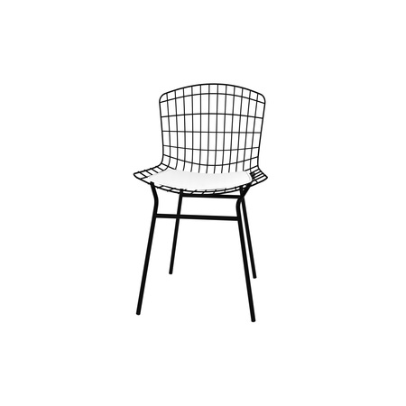 MANHATTAN COMFORT Madeline Chair, Black and White 197AMC4